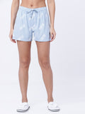 Solid Women Blue, White Regular Shorts