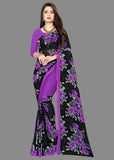 sarees Printed Daily Wear Georgette Saree Lavender