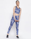 Animal Print, Printed Women Track Suit Blue