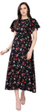 Women Printed Anarkali Kurta Black